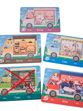 Amiibo Cards Animal Crossing Nintendo 4PC Set Women Girls Men Boys Teen